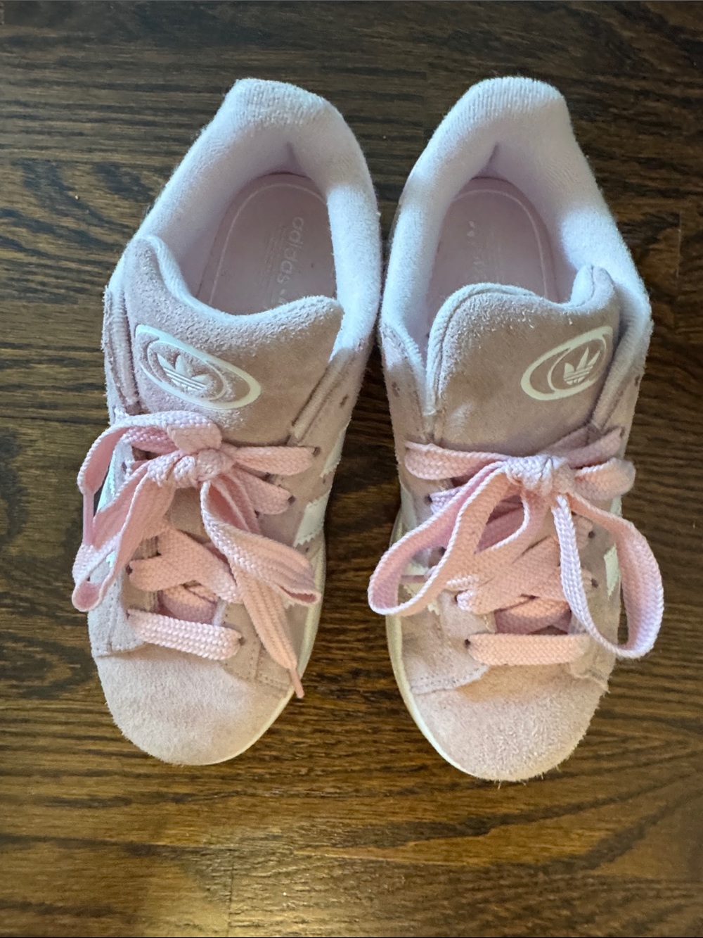adidas Kids Pink Suede Low-Top Sneakers size 2.5